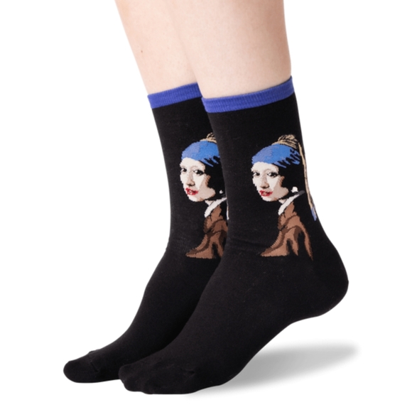 HOTSOX Vermeer's Girl With A Pearl Earring Crew Socks - Picture 4 of 9